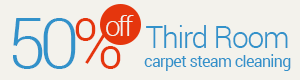 50% OFF - Third Room Carpet Steam Cleaning